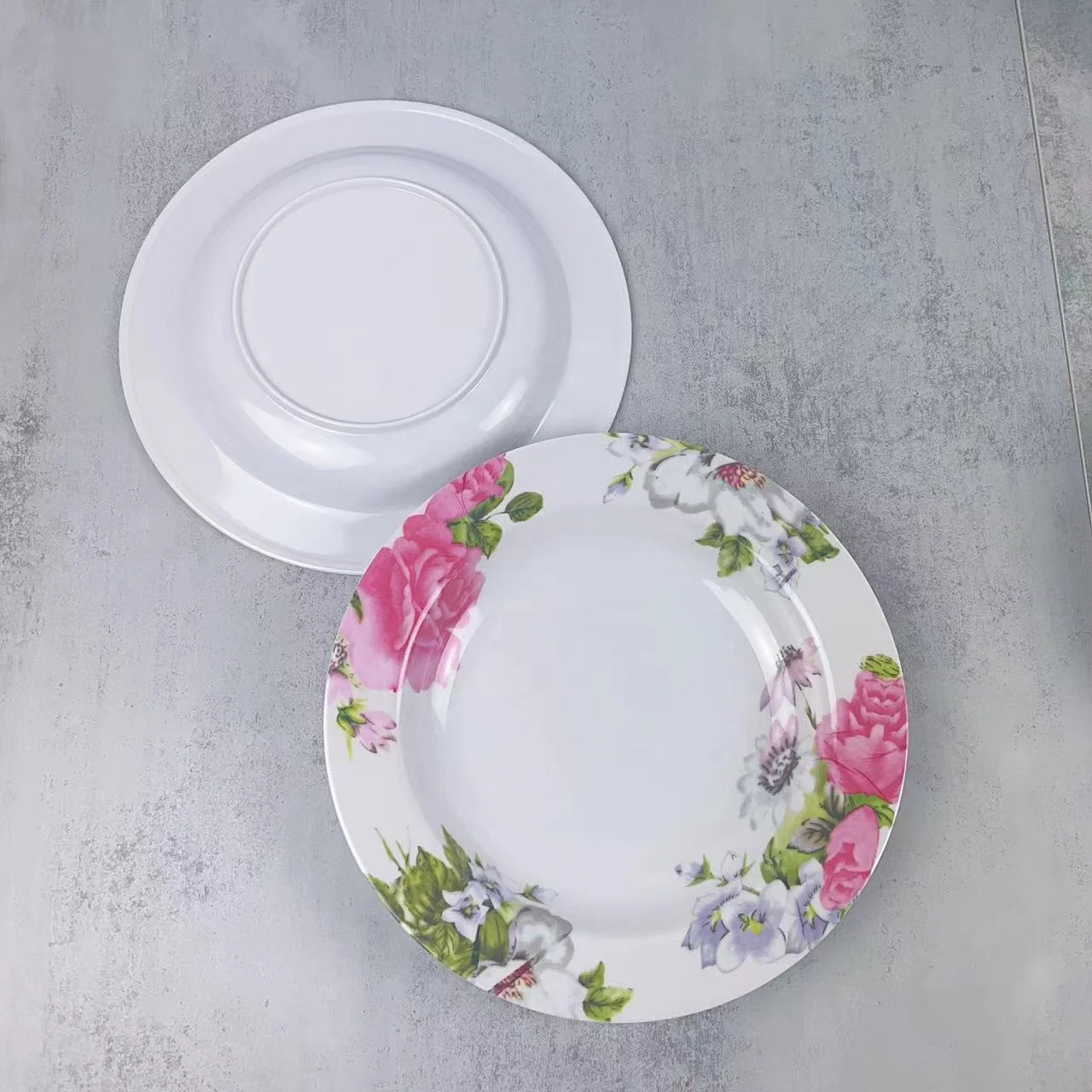 Unbreakable Food grade bulk melamine soup  deep plate 10 inch bulk