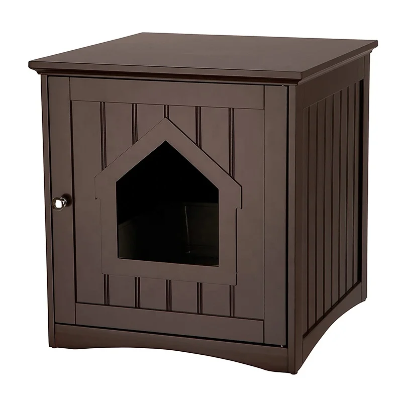 Современная мебель для домашних животных, кошачий домик хорошего качества, деревянный шкаф для хранения, ящик для кошачьего туалета, прикроватный столик, накладной столик