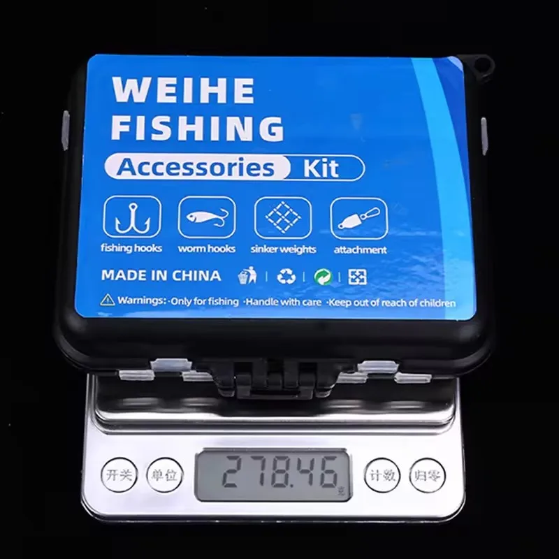 265pcs fishing accessories kit tackle box fishing accessory combo hook swivel snap float lead sinker pliers kits