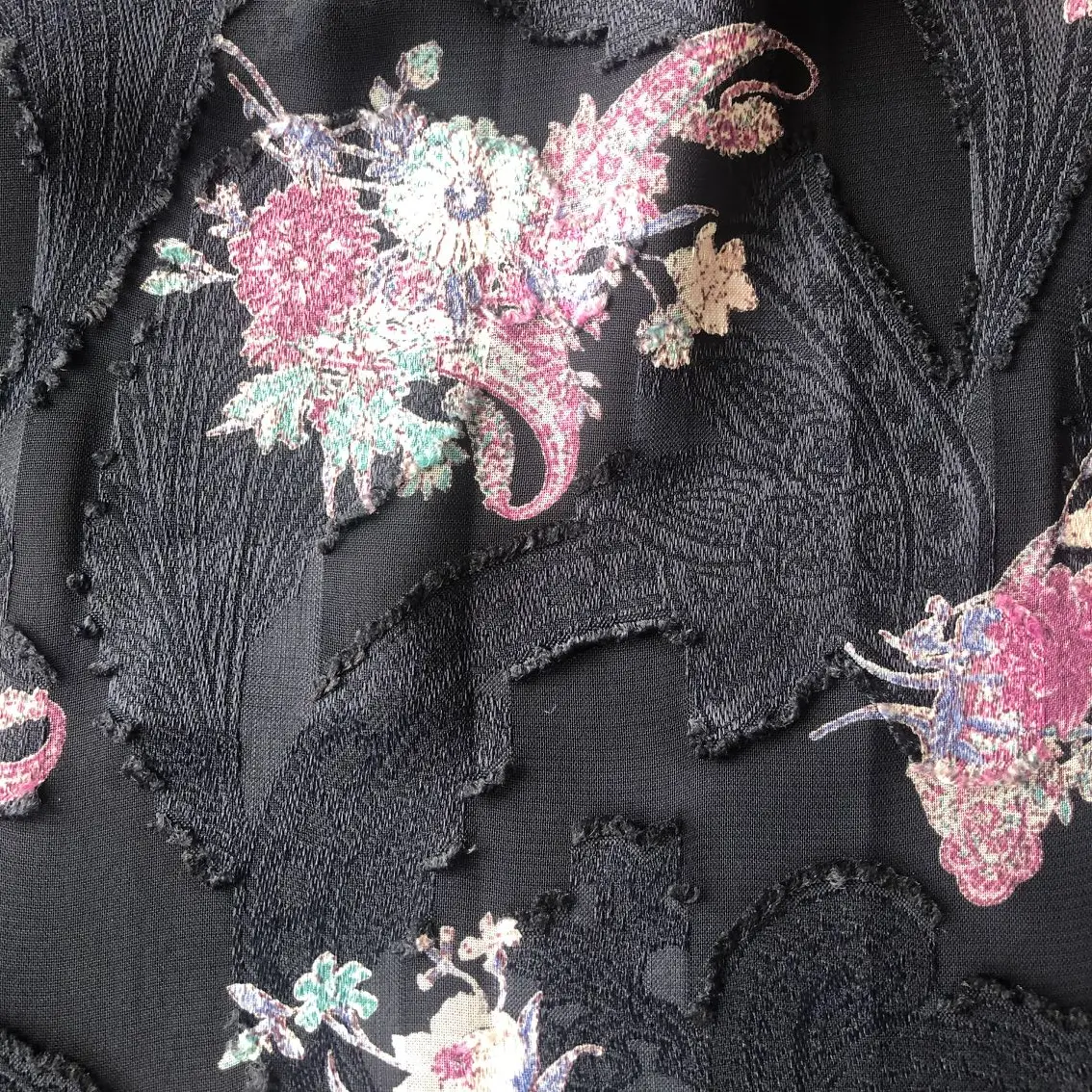 100% Jacquard Polyester Digital Printed Chiffon Shirt Dress Clothing Fabric Brocade Jacquard Woven EN Rohs Printed Saree 100GSM