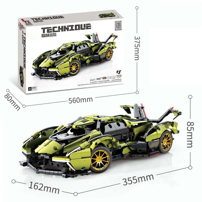 High Tech Series Mould King 1:8 RC Car Model Building Blocks Compatible Sports Technic Car For Adults