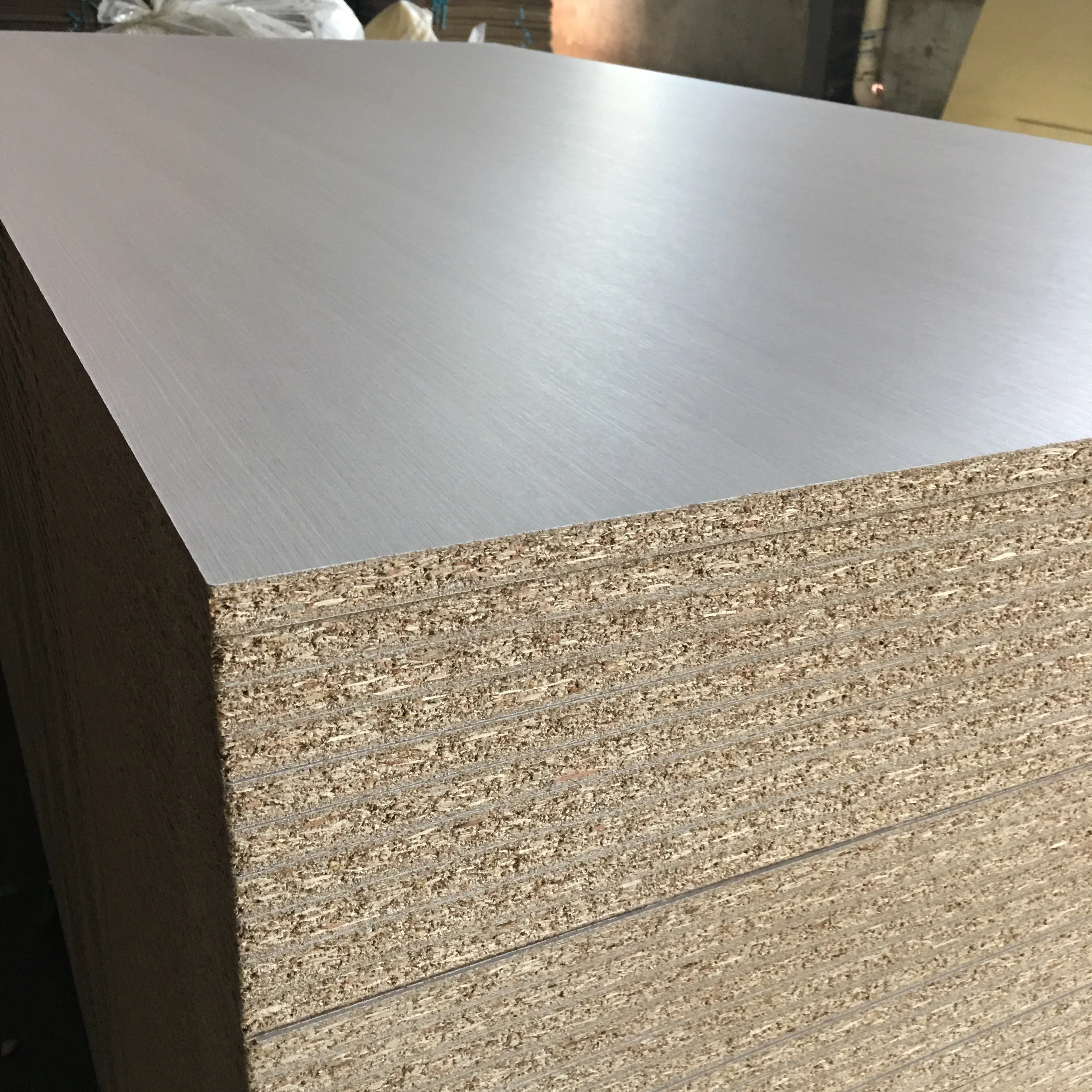 Particle Board 9mm 15mm 17mm 18mm 4x8 e1 grade chip board melamine chipboard sheets