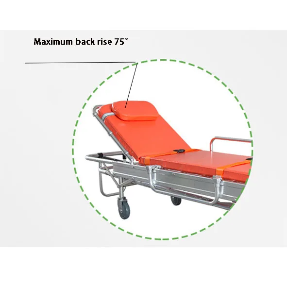Emergency Folding Ambulance stretcher Mobile stretcher bed Outdoor transfer stretcher