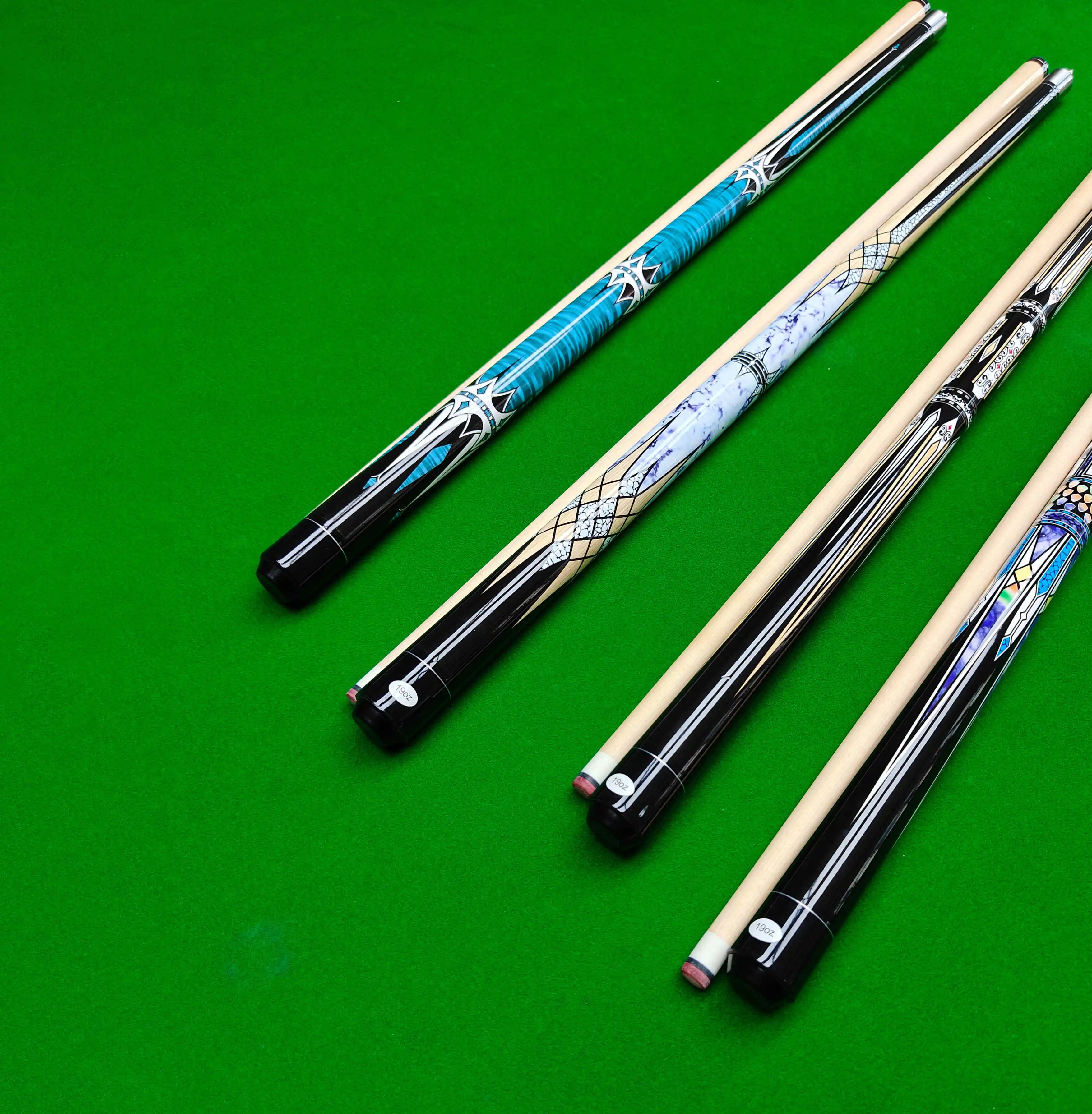 Factory WholeSale AmericanStyle Pool Cue Shaft 13mm Colorful Diamond HighQuality Maple Wood Billiards Cue 57' Snooker Cue Stick
