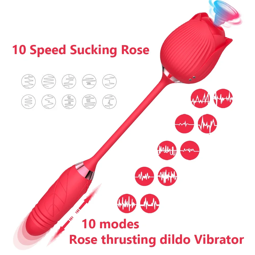 Hot Sale sex toys adult g spot red rose vibrator for women clitoral sucking vibrator
