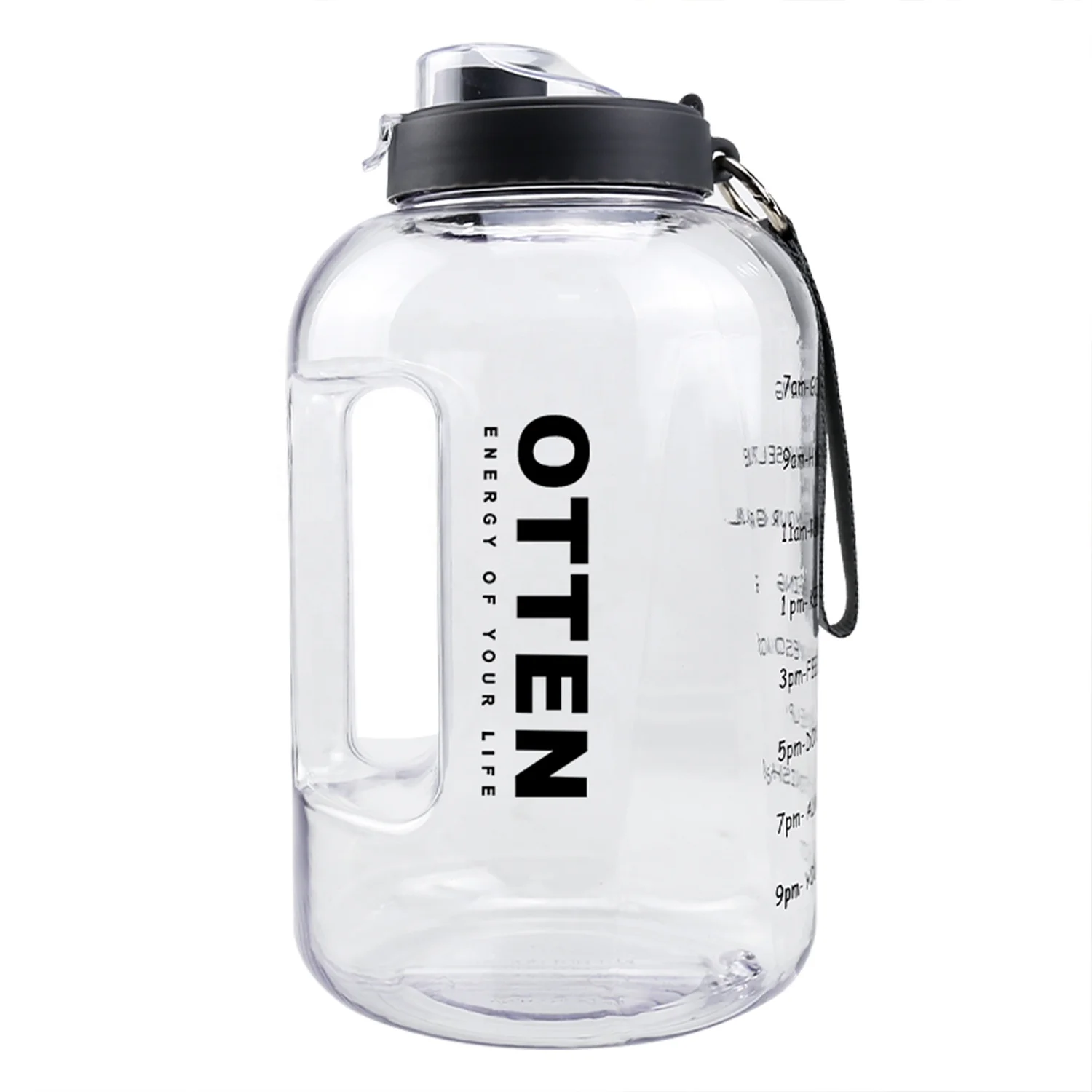 3.78L Normal Temperature Gallon Sports Water Bottle Plastic Gym Jug BPA Free Lid and Motivational Lines Water Bottle