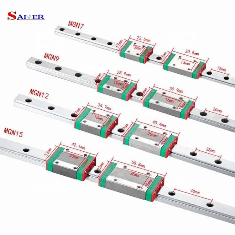 MGN15C MGN15H MGW15C MGW15H carriage for mgn rails miniature linear motion guide rail for 3D printer