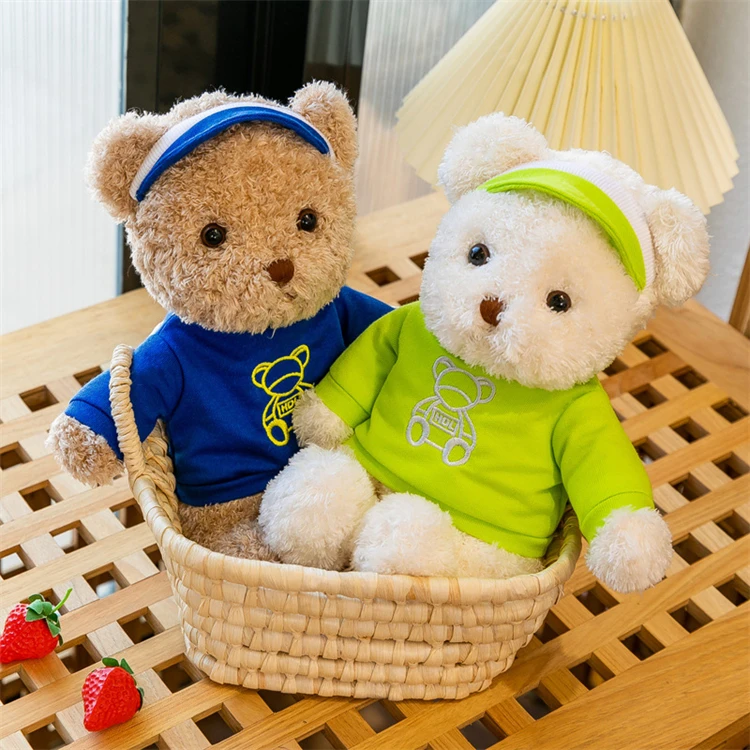 Beautiful cute golf teddy bear plush toy cartoon doll