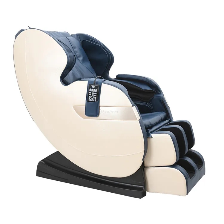 RealRelax Massage Chair Blue Electric Neck Waist Foot Massage Machine Ready to Ship