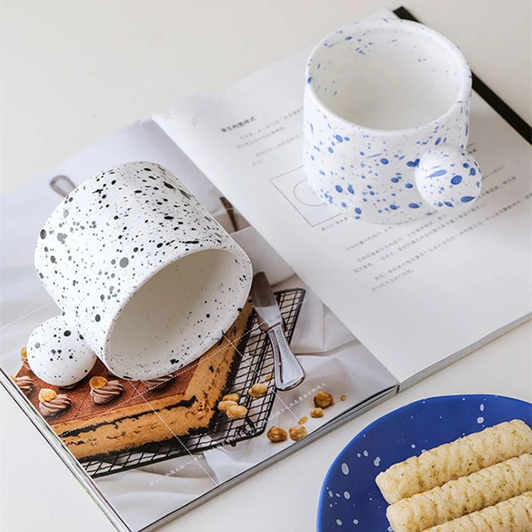 Cutelife Nordic Blue Splash Ink маленькие керамические чашки блюдце кухонные чашки для чая воды фарфоровые кружки набор многоразовых чашек для кофе эспрессо