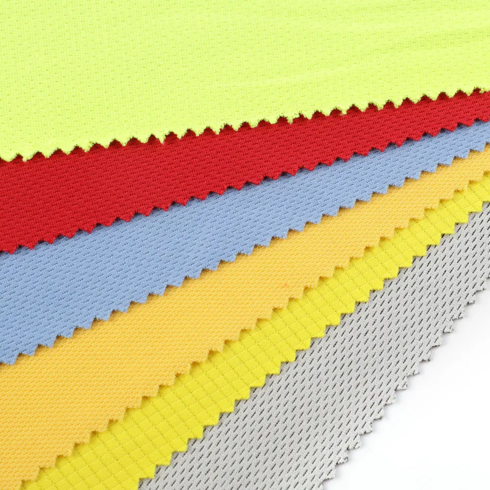100% Полиэстеровая трикотажная сетчатая ткань для спортивных брюк с защитой от влаги (1600333803870)