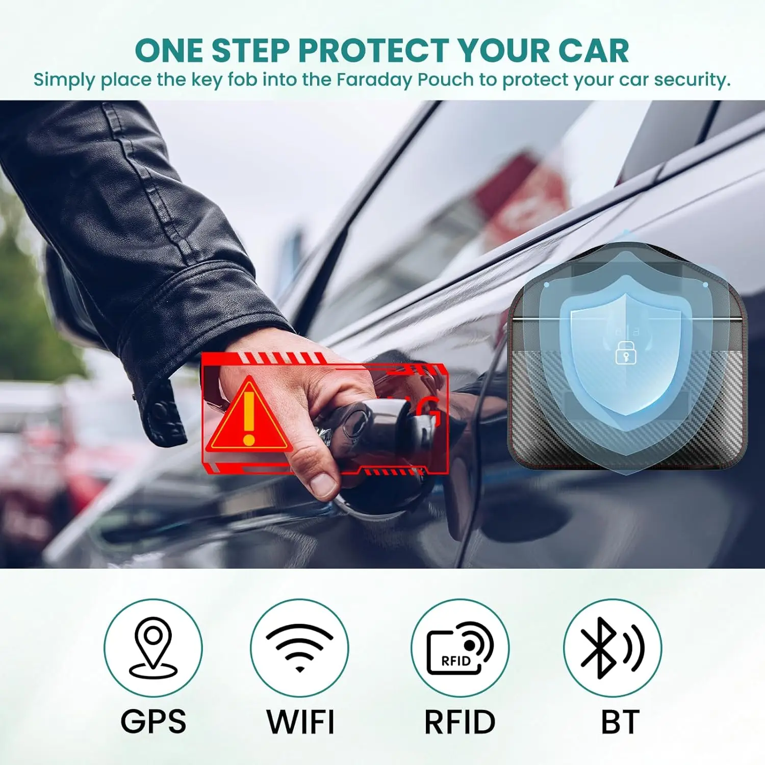 Fireproof Waterproof Fabric Key Signal Blocker Case Car Key Signal Blocker Rfid Signal Blocking Bag Key Protector