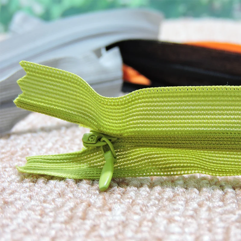
colored 3# close end invisible zipper hidden zipper for dress and hometaxtile 