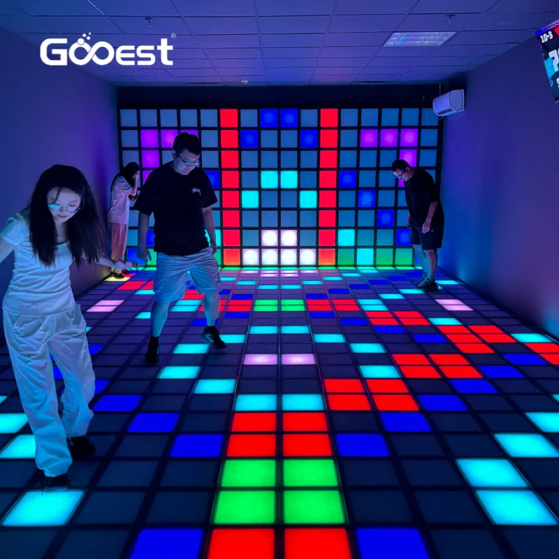 Hot sales led floor game interactive floor activate Grid game for sport center