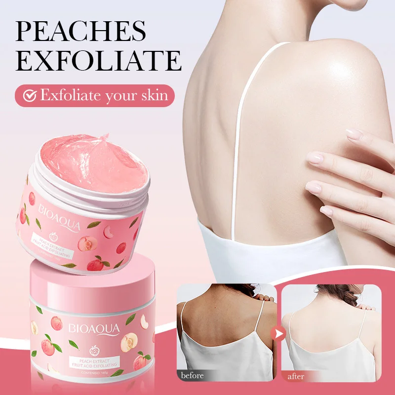 Wholesale Oem Odm Obm Organic Fruit Strawberry Peach Exfolianting Whitening Moisturizing Face And Body Scrub
