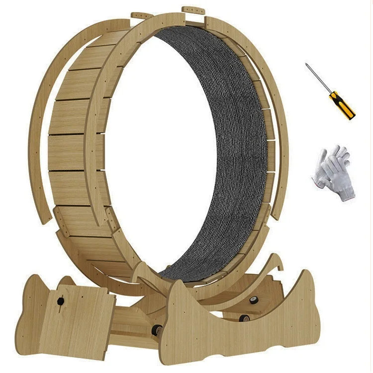 Cat Pet Dog Fun Treadmill Fiber Board Plywood Wooden Pet Tread Exercise Running Wheel