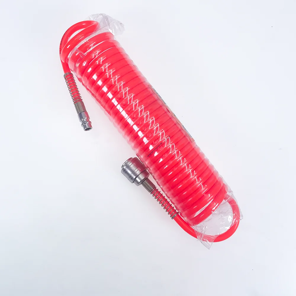 Air Compressor Spring Hose Coil with Quick Connect