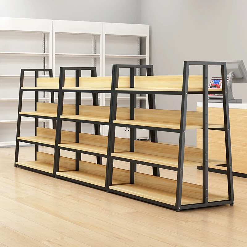 Wooden supermarket multifunctional storage rack, beverage display rack,Customized furniture manufacturer,OEM/ODM