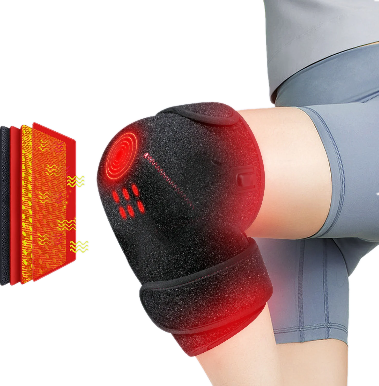 MEETU red light therapy lamp red light belt infrared device for knee