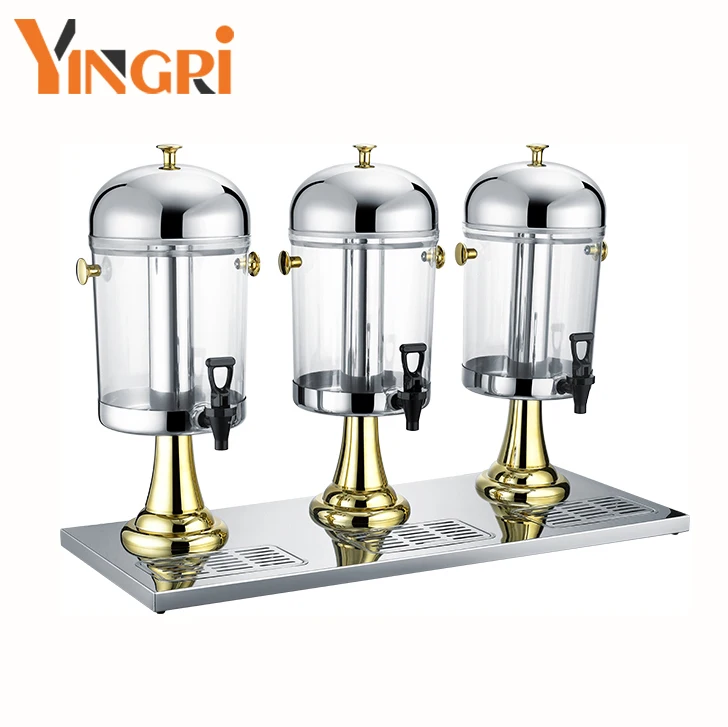 Stainless Steel Buffet Ware Syrup Barrel Beer  Drink Dispenser