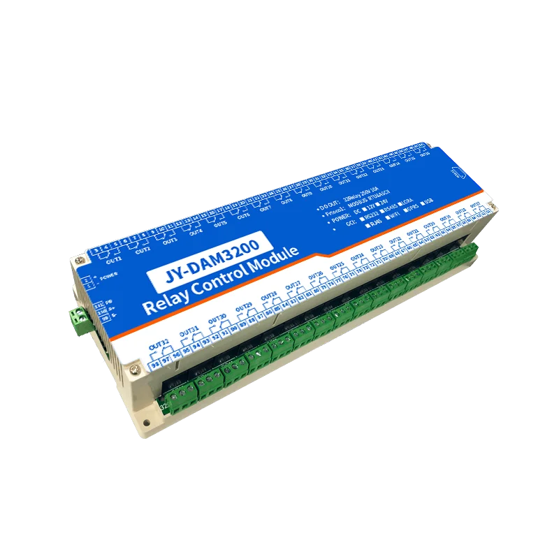 
RJ45 DAM3200 32-Relay control module Control version RS232/isolated RS485/network communication Modbus protocol Relay control 