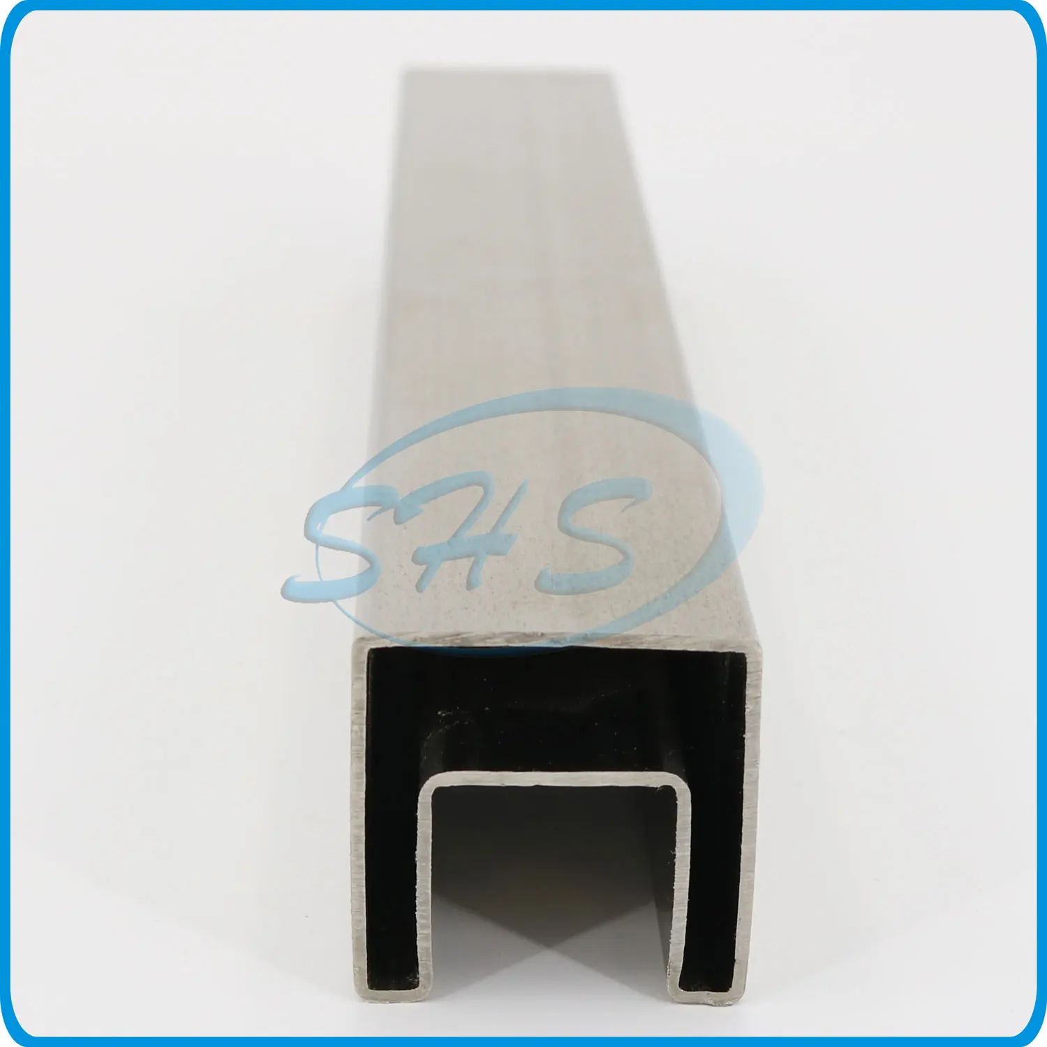 AISI304 316L stainless steel square u channel tube slot tube with mirror surface for handrail