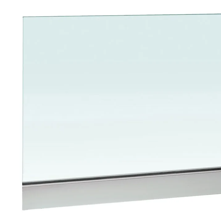 Outdoor U Channel Frameless Glass Balustrade Balcony Aluminum Base Shoe Railing System