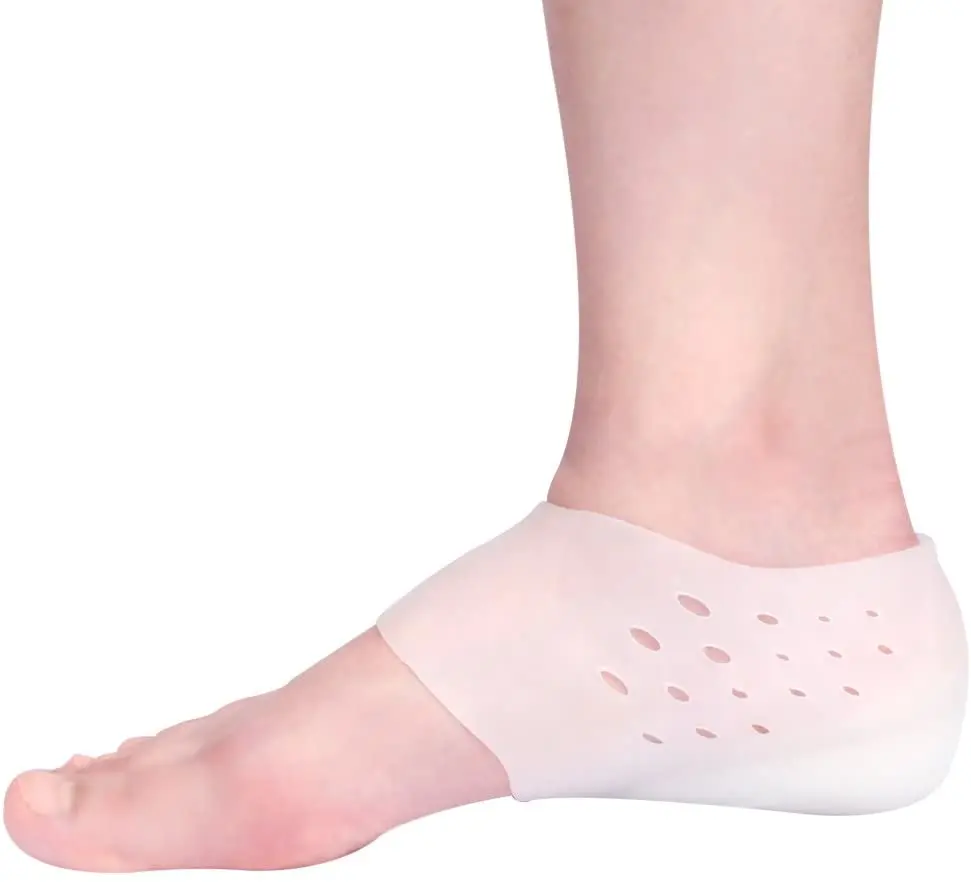 Breathable Silicone Heel Socks Protectors To Repair Dry Cracked Heel And Reduce Pains Of Plantar Fasciitis, Achilles Tendonitis