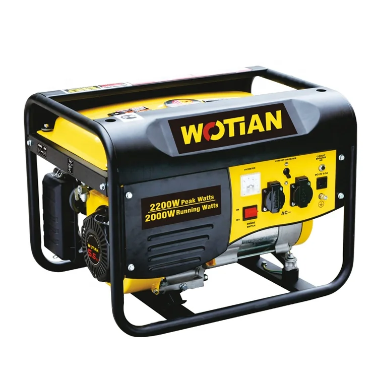 Portable manual start petrol 2kw-2.2kw soundproof home use gasoline engine generator