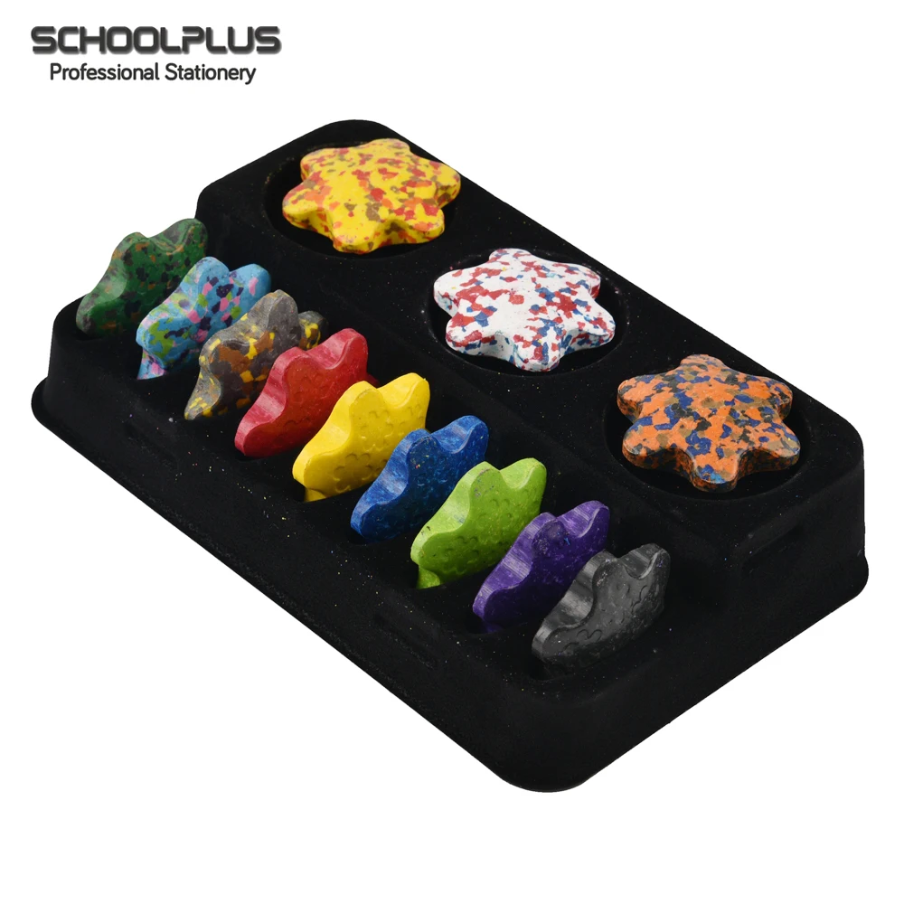 Камуфляжные мелки с конфетти и ручкой, креативный кубический пазл, детский экологически чистый восковой карандаш