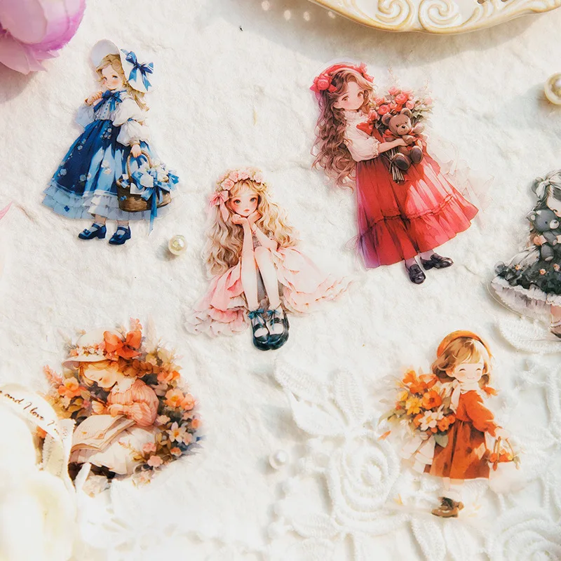 5Pcs/bag Cute Diary Stickers Scrapbooking vigorous girl journal Planner Japanese Kawaii Decorative Stationery Sticker