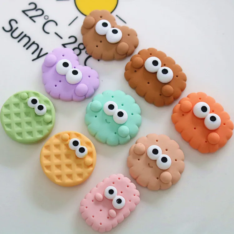 Phone case diy Hair accessories Handmade materials Water cup shoe buckle big eyes biscuit beads plastic resin charms