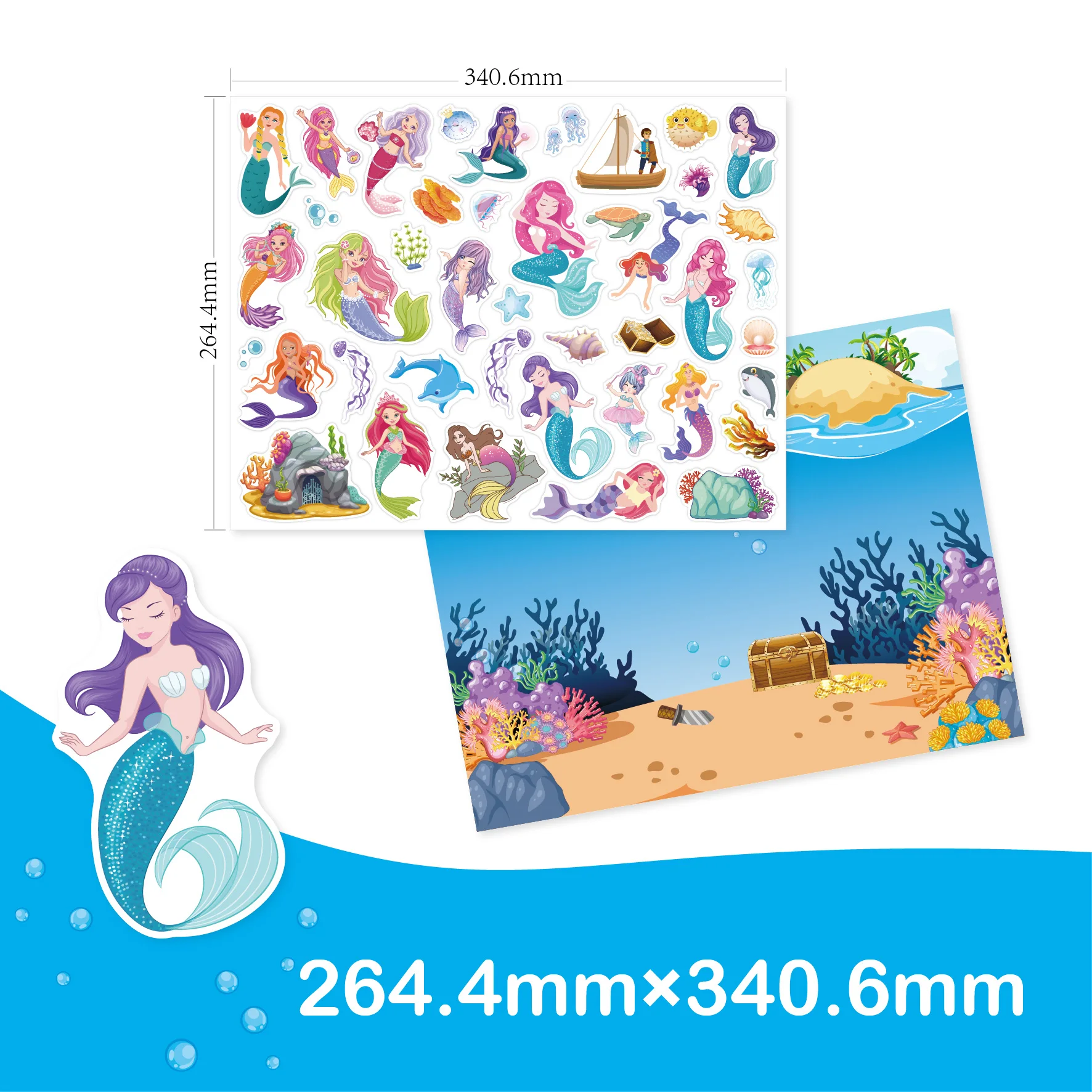 Reusable Sticker Pad set 5 scenes 200 pcs Activities Reusable Stickers Book big size Removable Sticker pad For Kids