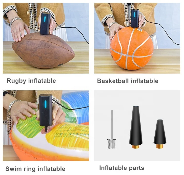 Portable mini multipurpose pump vucuum air ball pump for air bed,swimming ring,air toys and vacuum bag storage compress luggage