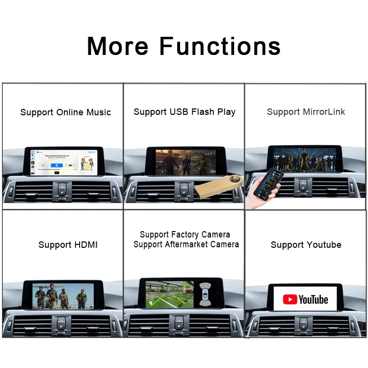 Multimedia Video Interface E60 Carplay Retrofit Kit CIC For BMW 2009-2012