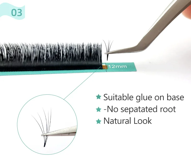 Extension Fan Auto Fans Fast Volume 15-20mm extension eyelash 0.05 D curl