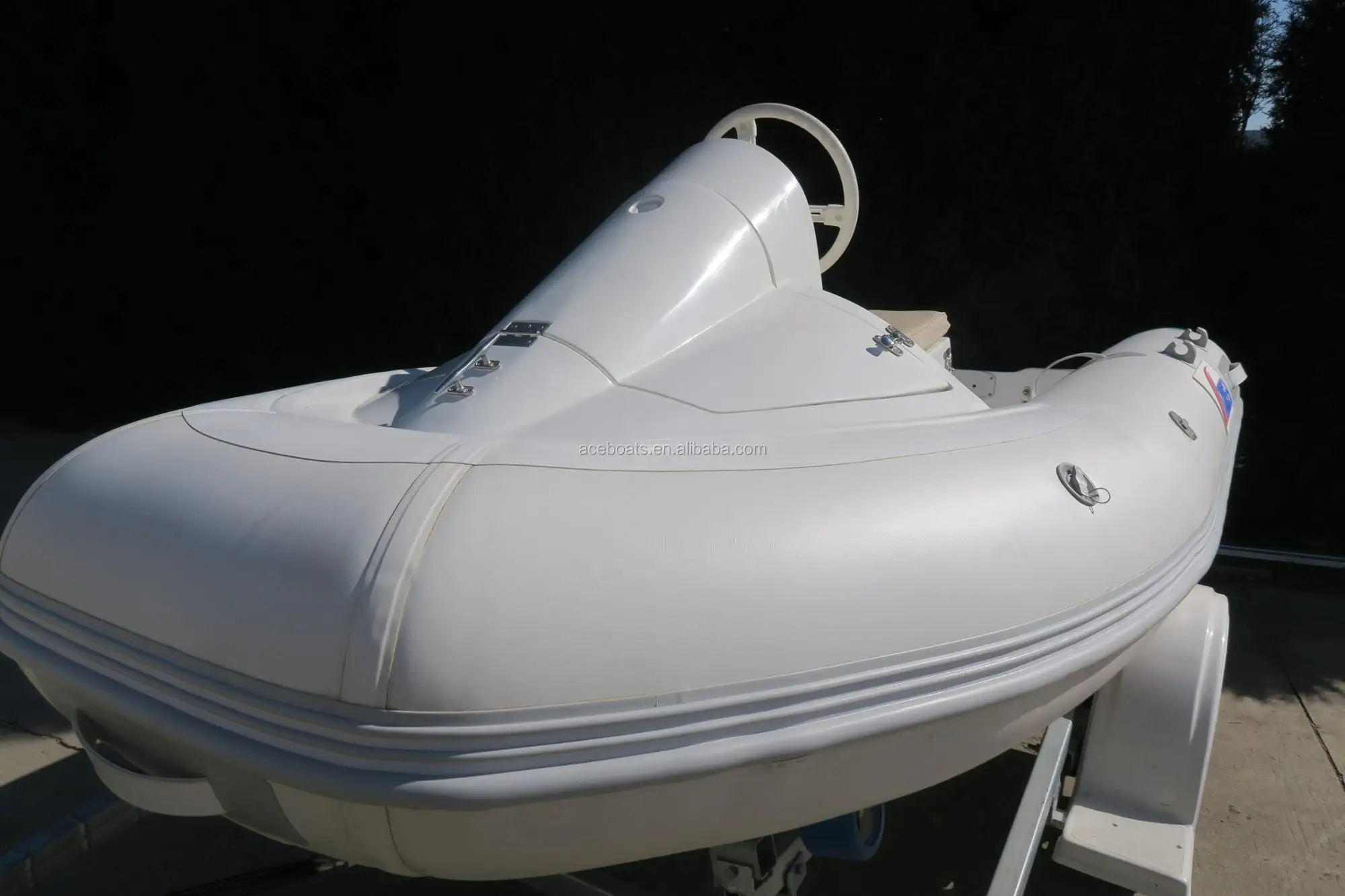 new style engine boat inflatable fiberglass boat RIB-300 with electric motor for sale