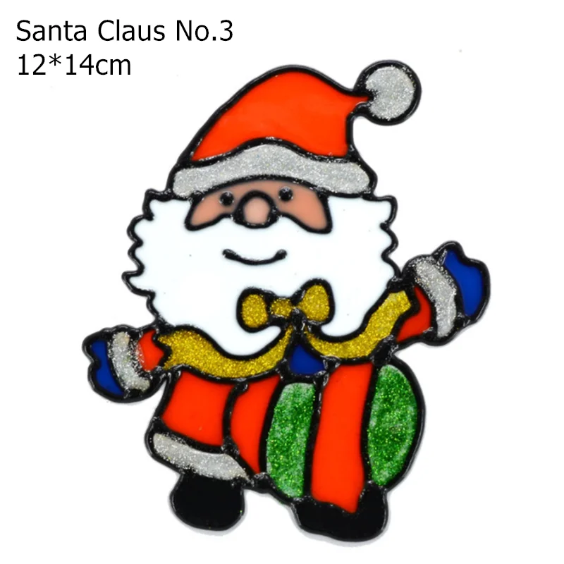 Whole Sale High Quality Removable Waterproof Christmas Ornament Window Stickers