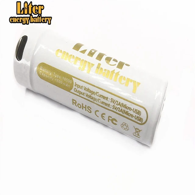 
PCM built-in USB 3.7V 1800mAh 18500 Li-Ion rechargeable battery dual usb diy power bank li-ion usb 18500 battery 1800mAh 