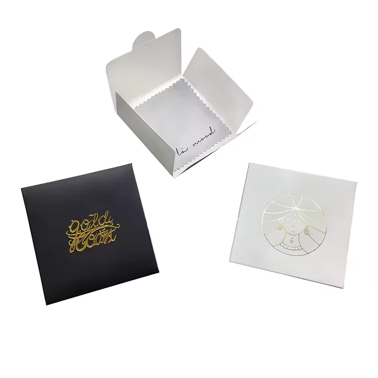 With Paper Envelope Packed Pink Cleaning Clothes Wholesale Anti Tarnish Custom Logo Silver Jewelry Polishing Cloth