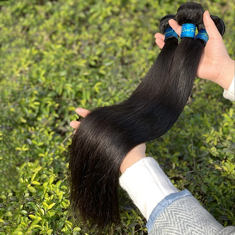 12A Peruvian Straight Bundles Bone Straight Human Hair Extensions 1/3 Bundles Deal Natural Color For Black Women Wholesale