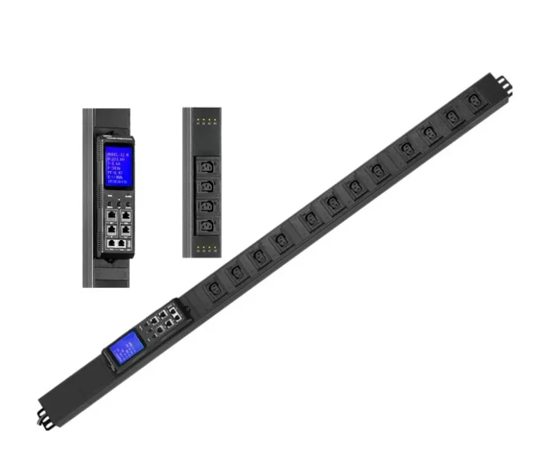 19inch Smart Power Distribution Unit with Plug Master Switch for Server Rack Data Center Computer Room