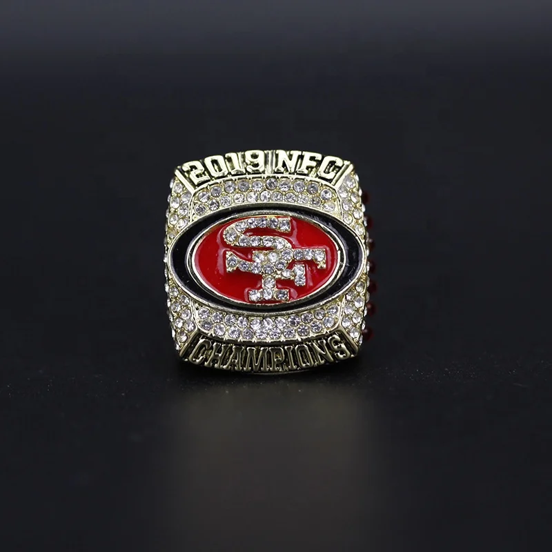Кольцо чемпиона 2019 San Francisco 49ers NFC чаша кольцо чемпиона индивидуальное имя и номер Мужские Спортивные Украшения