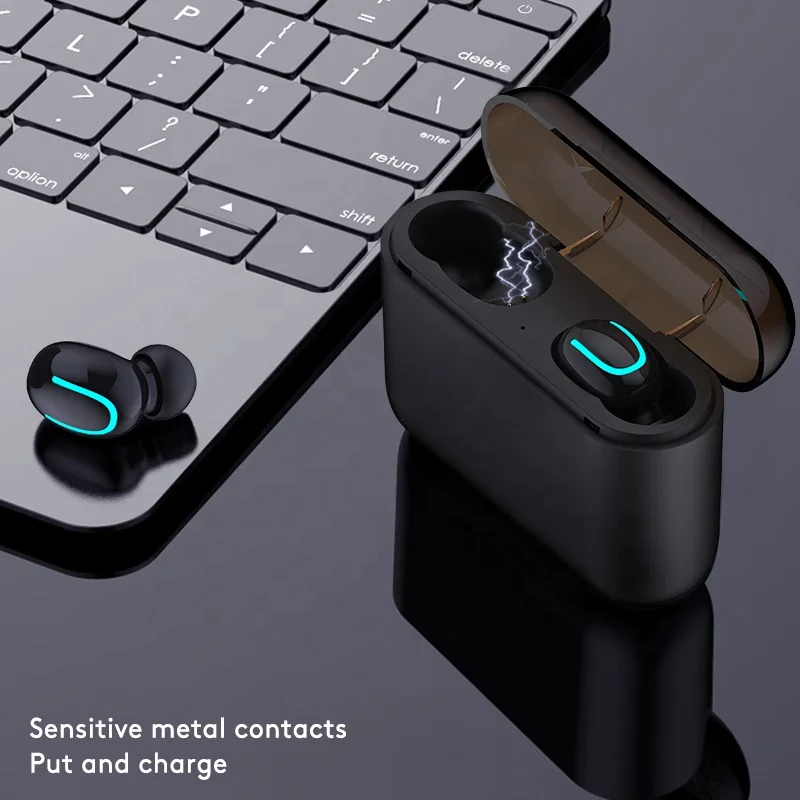 Q32 V5.0 беспроводной гарнитура двойной СПЦ Bluetooth наушники с 1500 мАч запасные аккумуляторы для телефонов