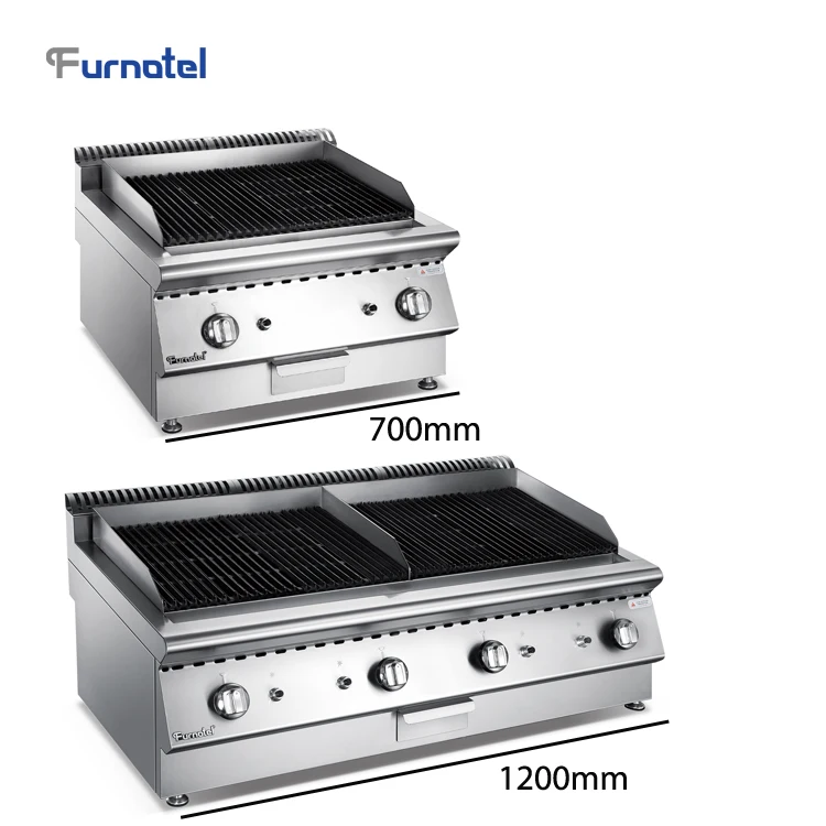 1200mm Large Gas Lava Stone Barbecue Grill Commercial
