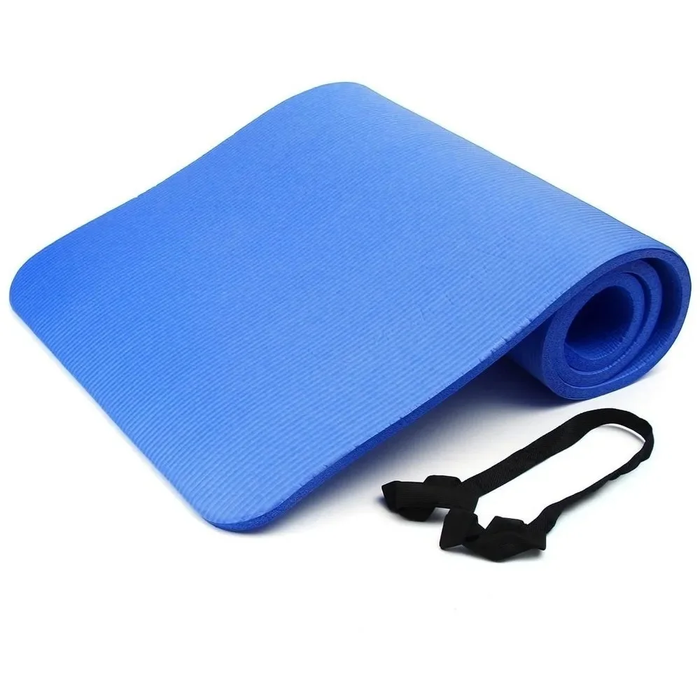 Eco Friendly Cheap Non Slip  Custom Logo 10mm Thick Exercise Fitness Exercise NBR Yoga Mat with Waterproof Surface for Pilates.