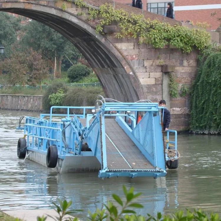 Aquatic Weed Cutting Boat with Paddle Wheel