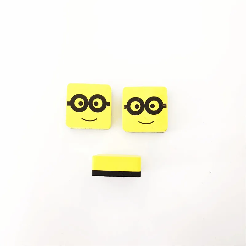 High quality minions felt EVA magnetic eraser for blackboard and whiteboard