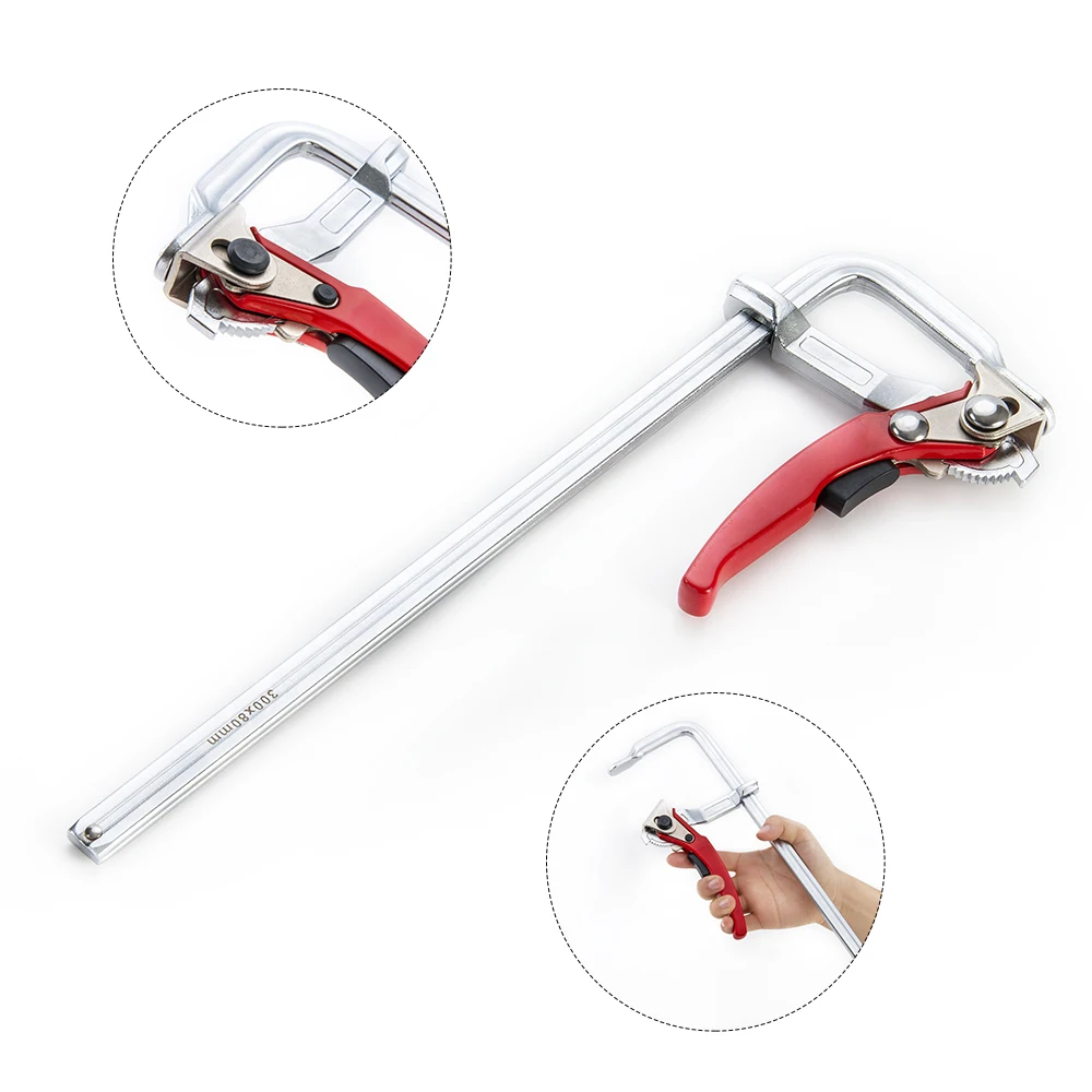 Zinc alloyed powder coated handle forged frame bar clamp wood clamp ratchet F clamp