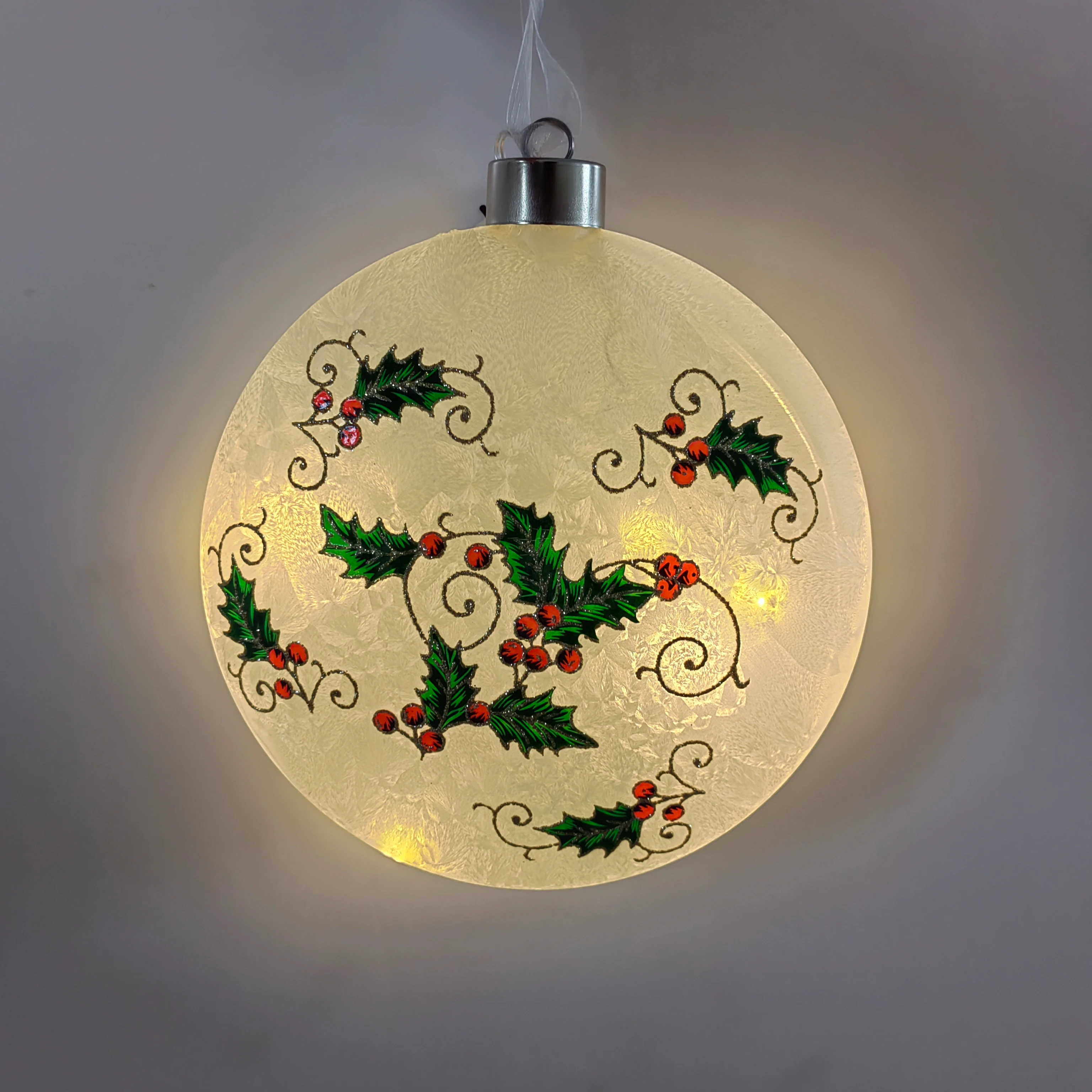 Factory direct selling Christmas decorations, painted flat cake lamps